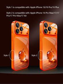 1 chiếc ốp lưng điện thoại cao cấp, tối giản, sang trọng, màu cam ombre, họa tiết lưới pha lê hình quả táo, kính cường lực trong suốt, bảo vệ toàn màn hình, tương thích với iPhone 17/17Pro/17ProMax/17Air/16/16Pro/16ProMax/16Plus/15/15Plus/15Pro/15ProMax/14/14Plus/14Pro/14ProMax/13/13Pro/13ProMax/12/12Pro/12ProMax/11/11ProMax, bề mặt mờ chống rơi, lớp phủ kim loại cao cấp bảo vệ toàn diện. - Nhiều màu - Xem 3