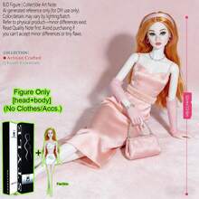 12.6in 1/6 BJD/MJD Supermodel Doll,12-Joint Articulated Multi-Poseable Figurine,Ball-Jointed Collectible,Realistic Skin,Fluffy Hair,Desktop Decoration,Collection Souvenir,No Clothing - DollOnlyNoAttire - View 13