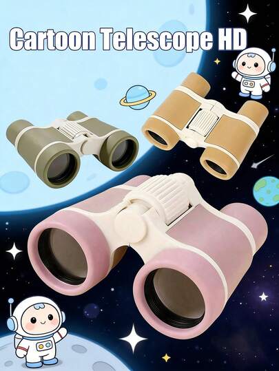 Cartoon Binoculars For Camping, Compact Folding Binoculars For Outdoor, Beginner Binoculars With Carrying Strap, Great Christmas/Back To School/Birthday Gift For Camping, Travel, Sightseeing, Camping Equipment, Camping Essentials