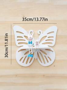 OBOVAY 1 pieza Estante de almacenamiento con forma de mariposa, Estante de almacenamiento de pared, Colgante de pared con forma de mariposa, Utilizado para decoración de habitación de bebé Estante de almacenamiento, Decoración del hogar, Elementos esenciales de la habitación, Elementos esenciales de la habitación de niños, Elementos esenciales para recién nacidos, Decoración de habitación rosa - Multicolor - Ver 9