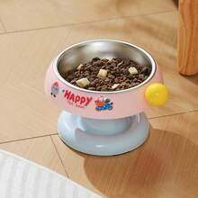 Tazón de gato antideslizante de color dopamina, tazón de comida de gato con soporte elevado, diseño anti-arañazos en la barbilla - 500ml - Ver 9