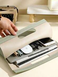 Cặp da PU dày dặn, dung tích lớn, có thể tùy chỉnh, túi đựng tài liệu công sở cỡ lớn, túi đựng hồ sơ chống thấm nước bền chắc, hộp đựng tài liệu văn phòng đa chức năng, túi đựng đồ dùng học tập cho học sinh. - Nhiều màu - Xem 2