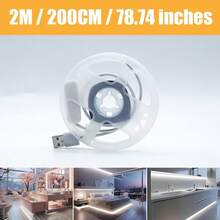 Smart, Easy-To-Install White LED Strip Lights, With Switch, Multi-Functional And Cuttable, USB Powered, Button Controlled, Warm Light/Cold Light, Suitable For Bedroom, Wardrobe Decoration, TV Backlight, Living Room Accessories, Travel, Camping, And Birthday Gifts. - White - View 15