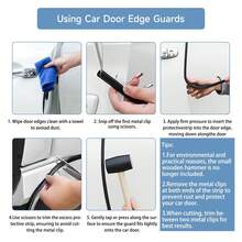 4m Universal Car Door Edge Protector, Rubber Seal U-Shape Car Door Entrance Guard Without Adhesive, Fits Most Cars, SUVs And Trucks (Red) - A - View 5