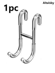 1个不锈钢毛巾挂钩，免钻孔浴室隔断挂钩，重型挂钩架，适用于浴袍、毛巾，门后挂钩，适用于浴室、厨房等多种用途，浴室配件 - 彩色 - 查看 23