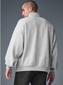 Alo Yoga Accolade 1/4 Zip Pullover - Light Grey - View 7