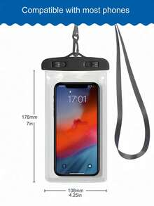 1个通用IPX8防水手机壳，防水袋，适用于游泳、潜水、海滩、夏季旅行必备 - 水機防水袋 - 查看 4