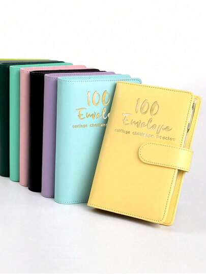 Carpeta multifuncional para el desafío de ahorro de efectivo con 12 bolsillos con cremallera, carpeta de presupuesto de piel sintética para sobres de efectivo y contabilidad, libro de ahorros de espiral para presupuesto familiar, seguimiento de finanzas de pareja, organizador de dinero