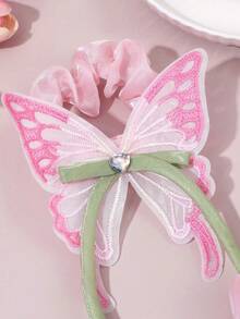 1 pièce Élastique à cheveux tulipe, jolis chouchous pour queue de cheval, papillon fairycore pour filles étudiantes, rentrée scolaire, vie de campus, vacances, accessoire de cheveux fairy girl - Multicolore - Voir 6
