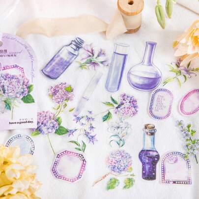 have a good day 20 ชิ้น/แพ็ค สติกเกอร์ฉลากตัวอย่างพืชสร้างสรรค์, สติกเกอร์ตกแต่งสวยงาม, วัสดุงานฝีมือ DIY สมุดภาพ, ของขวัญวันหยุด, อุปกรณ์เครื่องเขียนส่วนบุคคล