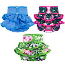 3 Packs Reusable Washable Dog Diaper Skirts For Female Puppies, Comfortable Period Pants For Heat Cycle - Multicolor - View 16