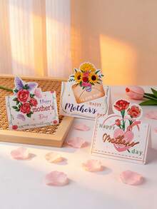3D Pop-Up Mother's Day Card,Happy Mother's Day Flower Pop-Up Card For Mom,Wife,Grandmother,Any Mother Figure In Your Life - Multicolor - View 5