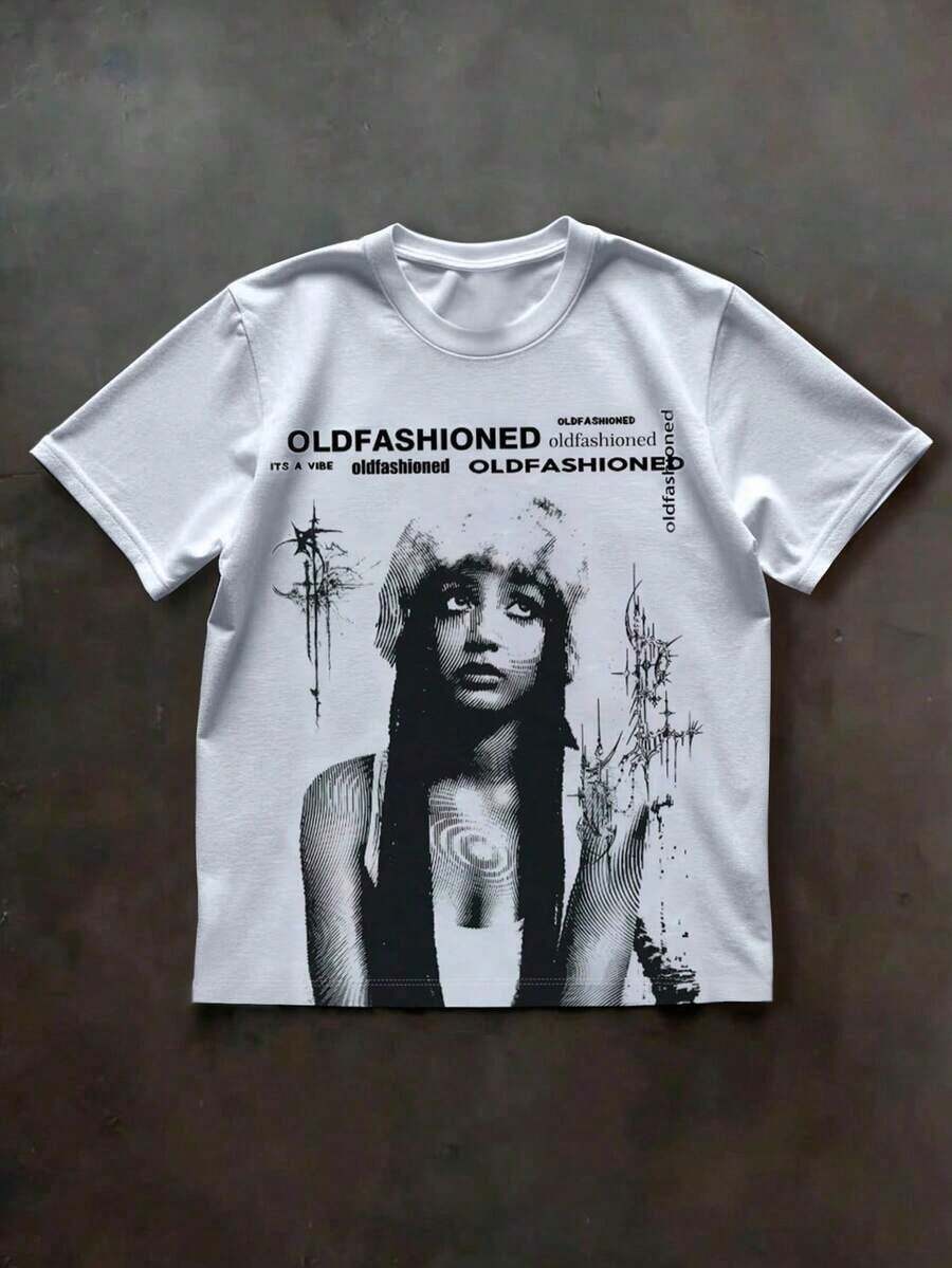 Camiseta de manga curta estilo streetwear k3 2026, streetwear masculino, camiseta com estampa gráfica. - Branco - Ver 1