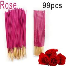 [Popular Choice] 30/55/99/164/249 Pcs High Quality Scented Incense Sticks - Rose Fragrance, Suitable For Meditation/Hotel Sleep/Bath/Deodorizing, Etc. - Hot Pink - View 11