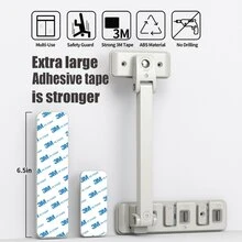 1pc Window Safety Lock, Sliding & Casement Window Stopper, Anti-Fall Security Lock For High-Rise Buildings, No-Drill Window Restrictor, Easy Installation, Anti-Opening Latch - Grey - View 9