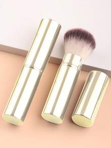 1pc Retractable Blush Brush, Portable Soft Bristle Makeup Brush With Cover, Dust-Proof - Multicolor - View 9