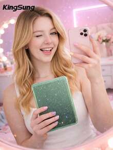 Kingsung Glitter Clear Kindle Case, Cute Sparkly Protective Cover For Women, Slim Transparent Kindle Paperwhite Case, Compatible With Kindle 11th Gen 2022, Kindle 11th Gen 2024-6inch, Kindle Paperwhite 11th Gen 2021 - Multicolor - View 2