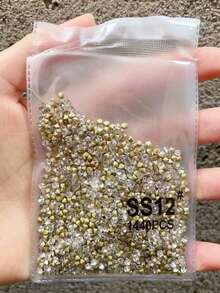 1440顆透明尖底水鑽，疊加鑽飾配件，美甲疊加鑽飾，美甲亮片鑽飾，DIY美甲寶石，美甲藝術裝飾，美甲飾品，美甲用品，3D玻璃水鑽，適用於美甲裝飾與美甲飾品 - 彩色 - 查看 6