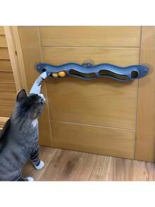 Cat Toy: Self-Propelled Wave Track With Suction Cup (PP Material + 2 Small Balls) - Multicolor - View 10