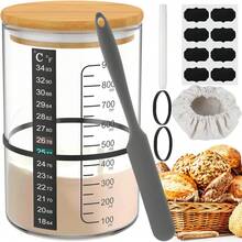Kit de tarro de inicio de masa fermentada, contenedor de inicio de masa fermentada para hornear, tarro de almacenamiento de alimentos, accesorios de cocina para hornear pan R3NS - Ver 11