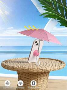 1pc/Adjustable Phone Sun Umbrella, Adjustable Phone Holder With Mini Sun Umbrella Base - Outdoor Smartphone Sun Umbrella - Portable Phone Sun Umbrella With Suction Cup Holder, Outdoor Beach Travel Phone Holder, Phone Accessories - Multicolor - View 10
