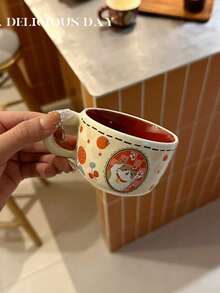 180ml Cute Cat Ceramic Mug, Home/Office Water Cup, Afternoon Tea Cup, Coffee Cup, Ceramic Cup, Milk Cup, Gift Cup - Multicolor - View 12