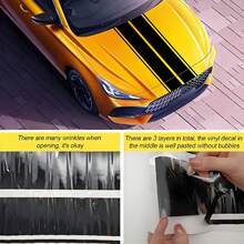 Universal Racing Stripes For Cars, Racing Stripes, Car Hood Decal Sticker, Parallel Line Vinyl Racing Stripes Suitable For Hoods, Fenders, Roofs, Sides And Trunks, Car Stripe Decals - Multicolor - View 9