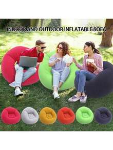 Bộ bàn ghế sân vườn gồm 1 ghế sofa hơi cỡ lớn, được làm từ chất liệu PVC bền chắc, phù hợp cho cả không gian sống trong nhà và ngoài trời, dễ dàng di chuyển và gấp gọn để cất giữ, có thể sử dụng cho các buổi dã ngoại ngoài trời và cắm trại. - ghế sofa bơm hơi phủ nhung - Xem 8