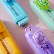 Creative Turtle Shaped Sliding Eraser, Retractable Design For Painting And Writing - Durable PP Material - Multicolor - View 8