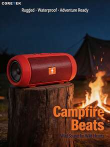 Portable Bluetooth Speaker, Outdoor Stereo Surround Loudspeaker, Wireless Sound Box With FM Radio, TF Card Support, 1200mAh Battery, 10m Wireless Range, Mini Desktop Speaker For Travel & Home Use - 查看 2
