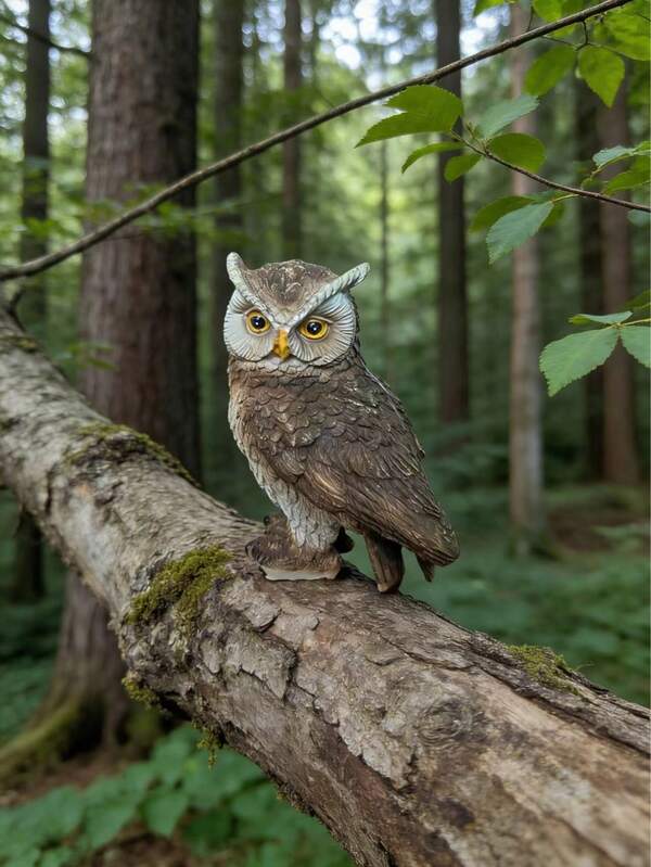 Tượng cú mèo dễ thương cao 10,19cm, trang trí trong nhà/ngoài trời theo phong cách đồng quê, được thiết kế để xua đuổi chim và động vật khỏi sân vườn và nhà cửa. Thích hợp cho vườn quê, ban công, hiên nhà, bãi cỏ và trang trí sân vườn.