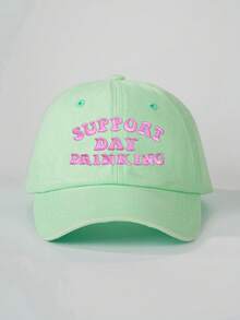 1顶绣有“SUPPORT DAY”字样的水洗棒球帽，可调节户外防晒休闲帽，适合旅行、海滩、度假，Y2K风格，适合年轻人、节日、假日等场合。 - 棒球帽 - 查看 16