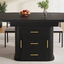 Dining Tables - Black + MDF - View 7