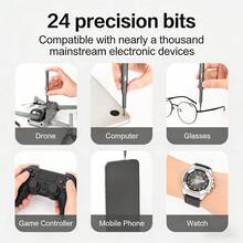 Bộ tua vít S2 chính xác 25 trong 1, dụng cụ sửa chữa chuyên dụng cho điện thoại thông minh, máy tính và các thiết bị điện tử nhỏ, bao gồm nhiều loại đầu tua vít khác nhau. - Bộ 25 trong 1 - Xem 5