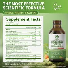 LUKAREE 12-In-1 Organic Moringa Drops With Ashwagandha Turmeric Quercetin, Lipsomal 98% Absorption & 30:1 Extract For Energy Immune Joint Digestive Metabolism, Vegan Non-GMO, More Potency Than Moringa Powder - 2 液體盎司(1 瓶裝) - 查看 3