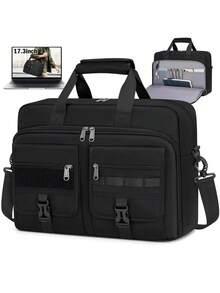 Túi đeo chéo nam, túi đựng laptop 17.3 inch, túi công sở nam, túi đựng laptop dung lượng lớn, túi đeo chéo chống nước kiểu quân đội, túi đi làm, túi du lịch, màu đen. - Nhiều màu - Xem 11