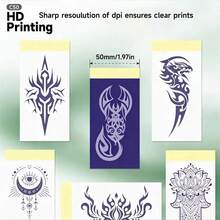 ORICO Wireless Tattoo Transfer Printer, Includes 110 Sheets Thermal Transfer Tattoo Paper, Suitable For Tattoo Artists, Professionals And Beginners, Compatible With Android And IOS - Printer + 110pcs Tattoo Paper - View 5