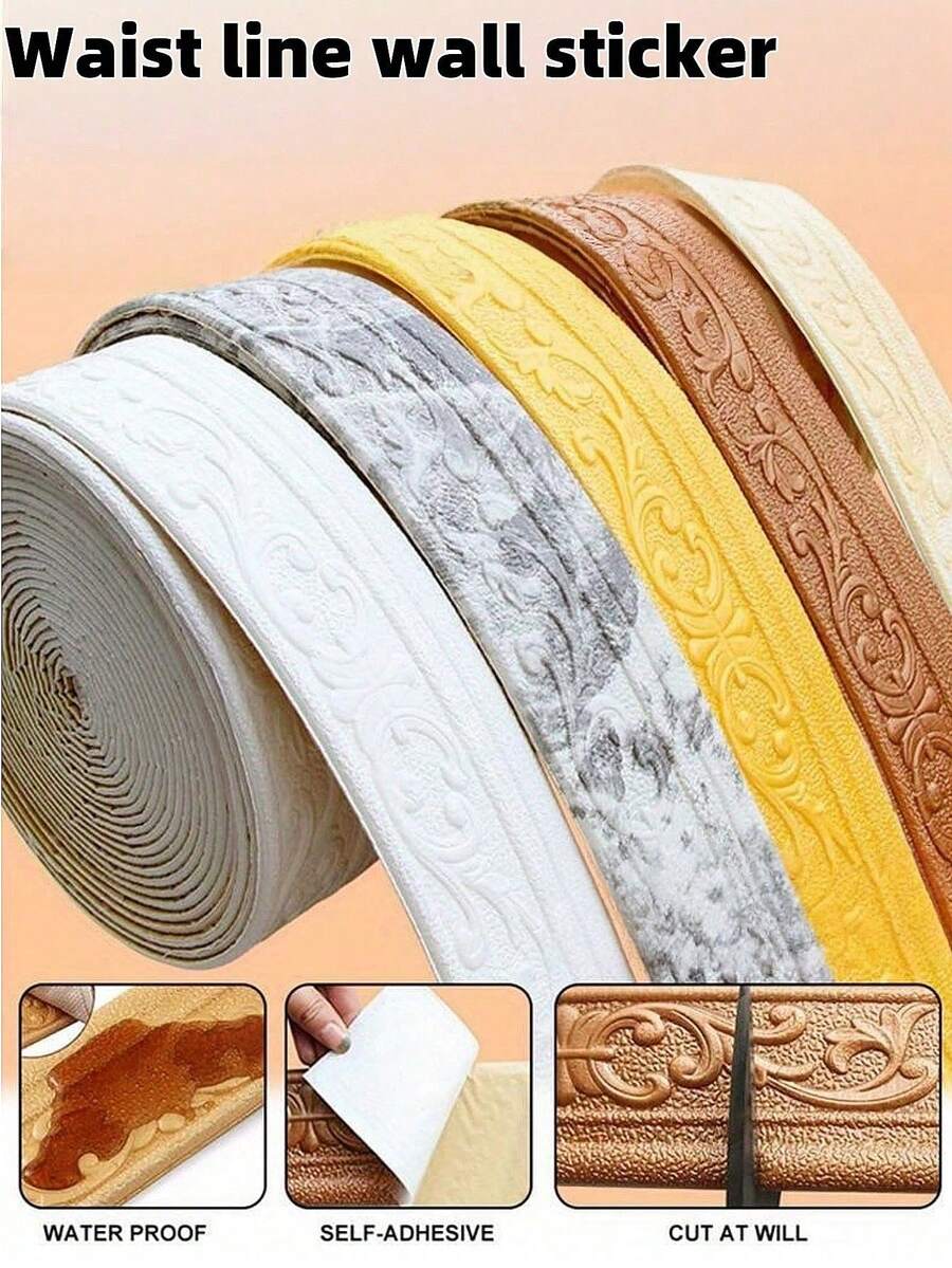 1 Cuộn Giấy Dán Tường Giả Gạch 3D Dập Nổi Dành Cho Nữ, Loại Tự Dán, Chống Thấm Nước, Chống Dầu, Không Mối Nối, Giấy Dán Tường Trang Trí Không Nối, Thích Hợp Cho Nhà Thuê, Nhà Bếp, Phòng Tắm, Phòng Ngủ, Màu Ngẫu Nhiên