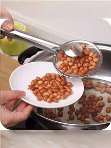 1pc Multi-Function Kitchen Clip With Built-In Filter, Suitable For Draining Oil When Frying Foods - Multicolor - View 3