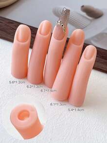 Dedo de práctica de uñas de silicona + Base magnética, Juego de herramientas de modelo de dedo de uñas falsas para entrenamiento de arte de uñas para principiantes - Multicolor - Ver 12