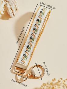 1 móc khóa hợp kim kẽm, móc khóa ruy băng thêu hai lớp, móc khóa, phụ kiện túi xách, phụ kiện ví, quà tặng cho nữ, móc khóa ruy băng dệt, phụ kiện móc khóa, móc khóa đeo tay, móc khóa ruy băng in, móc khóa xe hơi nữ, móc khóa phụ kiện túi xách nữ, móc khóa đa năng, móc khóa thời trang nữ (Có thể có sự khác biệt nhỏ về màu sắc do góc chụp và ánh sáng khác nhau, vui lòng tham khảo sản phẩm thực tế.) - màu nâu - Xem 2