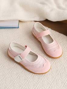 1 Pair Girls' Versatile Ballet-Style Flats, Suitable For Outdoor, Party, Princess Dress, EU Size, All Season - Pink - View 5