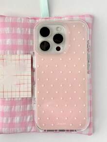 可爱闪亮粉色星形图案防震手机壳,兼容 17 Pro Max、17 Pro、11、12、13、14、15、16 Pro Max,IMD 防护壳 - 粉紅星星 - 查看 2