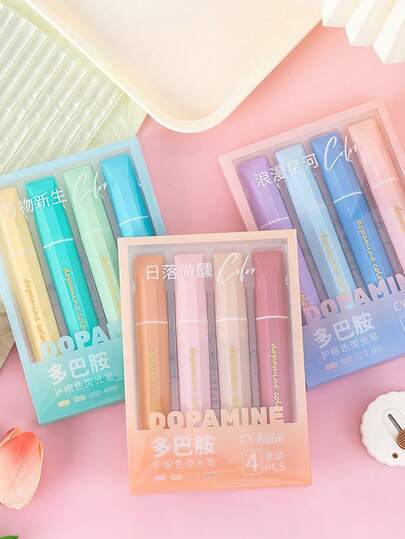 Bộ 3/12 bút dạ quang Dopamine Aesthetic, bút đánh dấu màu Morandi, bút đánh dấu sách dành cho học sinh, viết nhật ký và vẽ.