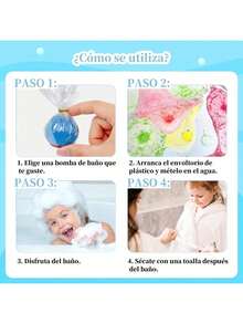 12 Piezas Bombas de Baño Naturales con Sorpresa de Animales, Bolas Aromáticas para Niños - 1 - Ver 6