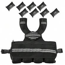 Verstellbare Gewichtsweste für Damen & Herren – Atmungsaktives Neopren, reflektierende Streifen, sichere Taschen für Handy & Schlüssel – Perfekt für Laufen, Fitness, Kraft- & Ausdauertraining - Frau - Übersicht 7