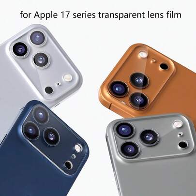 3片装相机镜头保护膜，兼容苹果17/17 Pro/17 Air/17 Pro Max，全透明钢化玻璃镜头保护膜