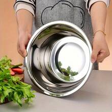 LAISONWARE 2 Packs Heavy-Gauge Stainless Steel Colander Set - Micro-Perforated Filter Bowls For Washing Vegetables, Fruits & Draining Pasta | Dishwasher & Rustproof | Spring Kitchen Organization Essential - Multicolor - View 6