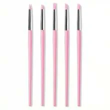 5支/套硅胶美甲笔，UV凝胶指甲油笔，3D亚克力花朵雕刻及压花笔，DIY点钻指甲油笔，美甲雕塑笔，DIY美甲工具 - 淺粉色 - 查看 6