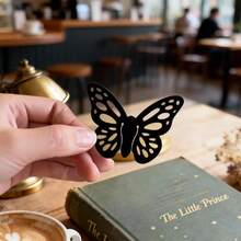 一套黑色猫头鹰造型书签，亚克力猫头鹰书签，学习书架书签卡，学习文具，创意独特书签，可爱贴纸书签 - A - 查看 2